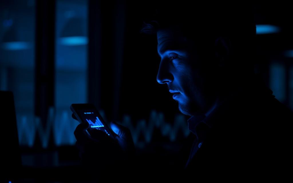 Person spricht mit einem KI-Sprachassistenten am Smartphone